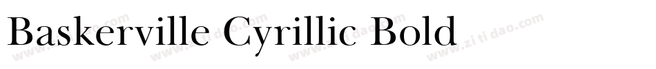 Baskerville Cyrillic Bold字体转换